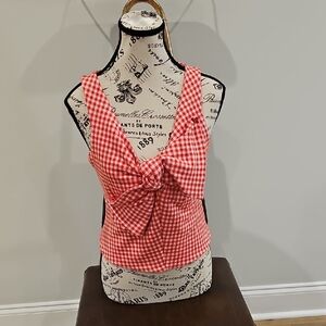 Anthropologie Eva Franco Red Gingham Top